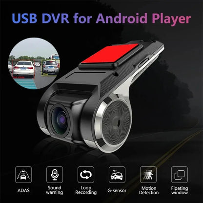 Full HD 1080P Car DVR Dash Camera per lettore DVD Android ADAS LDWS Unità di navigazione Auto Audio Voice Alarm Registrazione video 